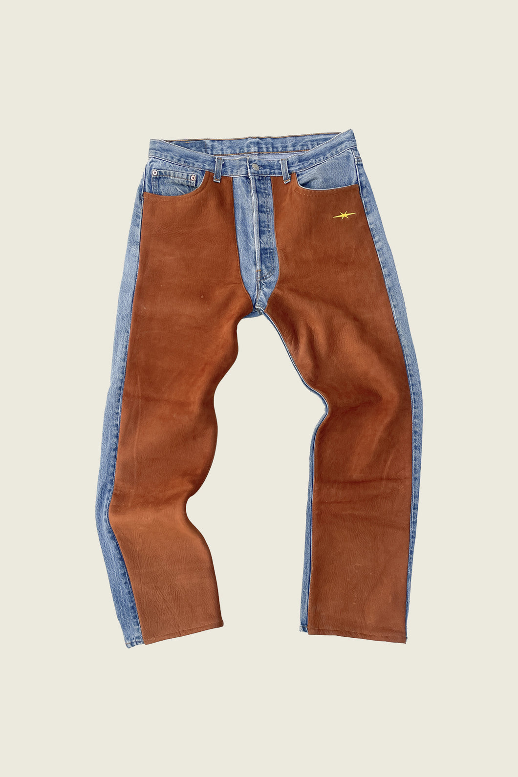 CHAP JEANS TAN SUEDE ON BLUE 0002 -36-