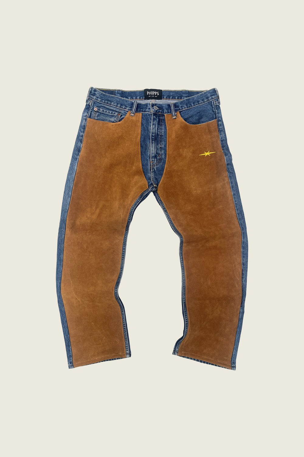 CHAP JEANS TAN SUEDE ON BLUE 0003 -38-