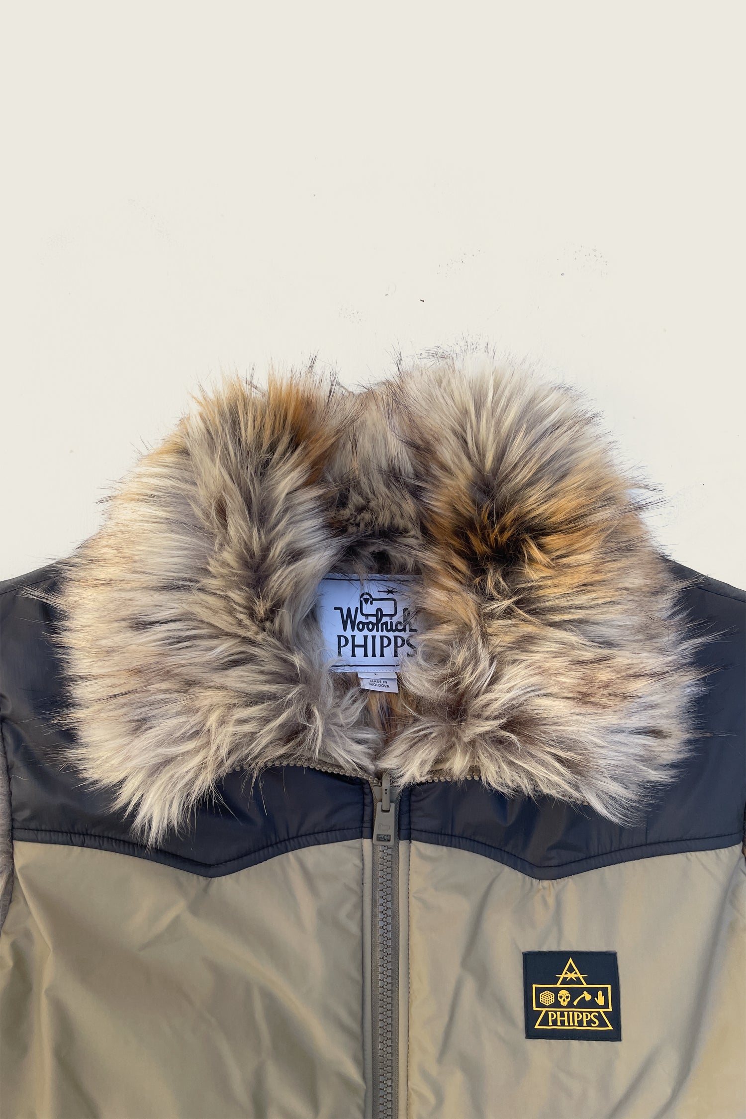 PHIPPS Reversible Puffer Vest made with deadstock upcycled nylon 